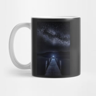 Milky Way over a Lake Jetty Mug